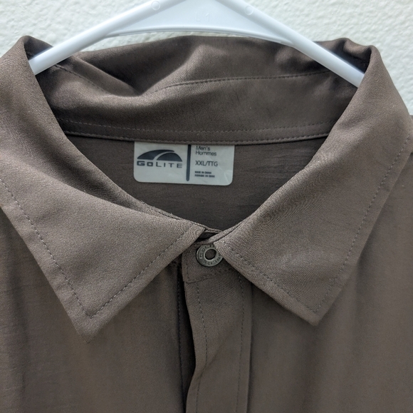Golite Men's Snap Button Lightweight Jacket Brown Collar XXL 106003111 - Picture 7 of 8